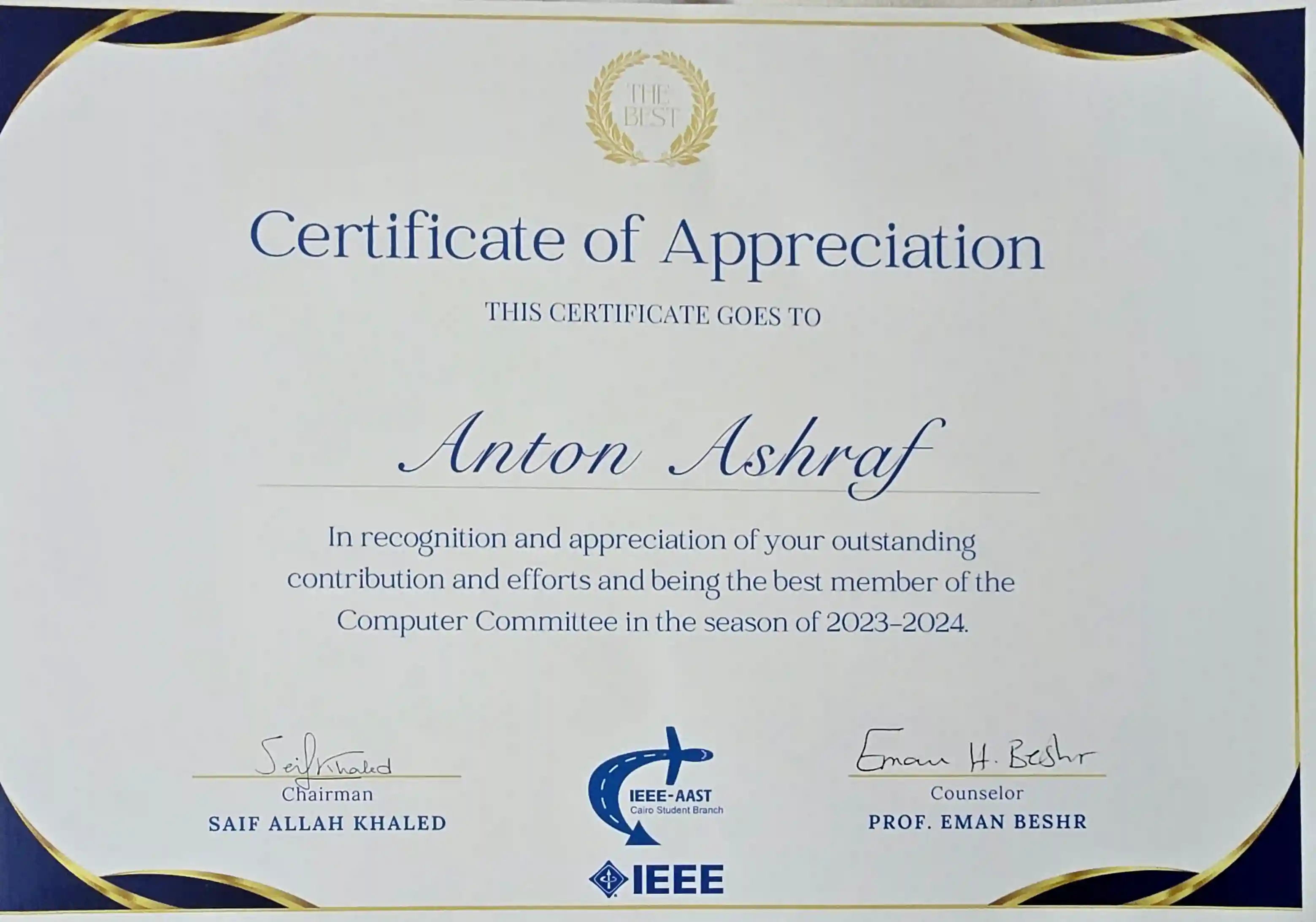IEEE Best member